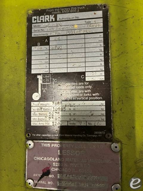 2000 Clark TMG20