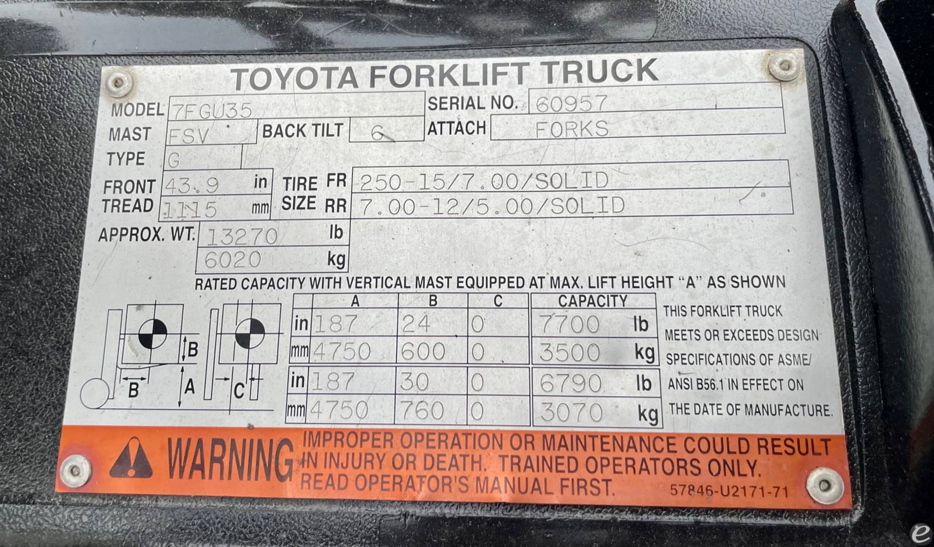 2003 Toyota 7FGU35