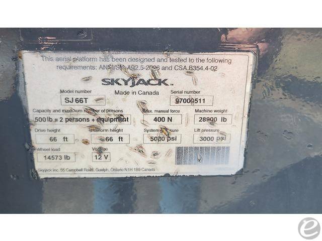 2012 Skyjack SJ66T Telescopic Boom Boom Lift - 123Forklift