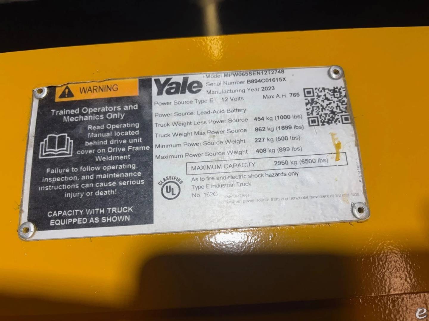 2023 Yale MPW065SEN12T2748
