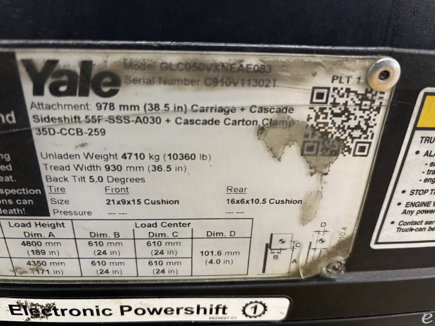 2019 Yale GLC050VX LP Gas Forklift