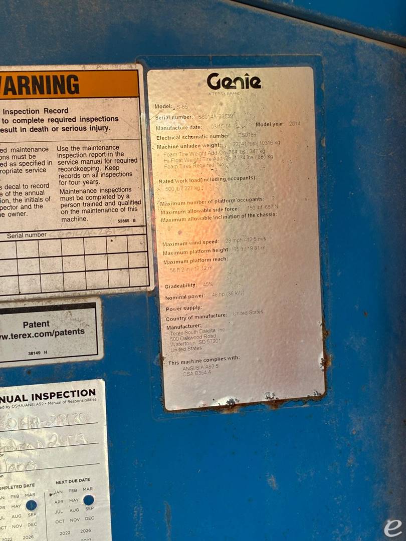 2014 Genie S-65