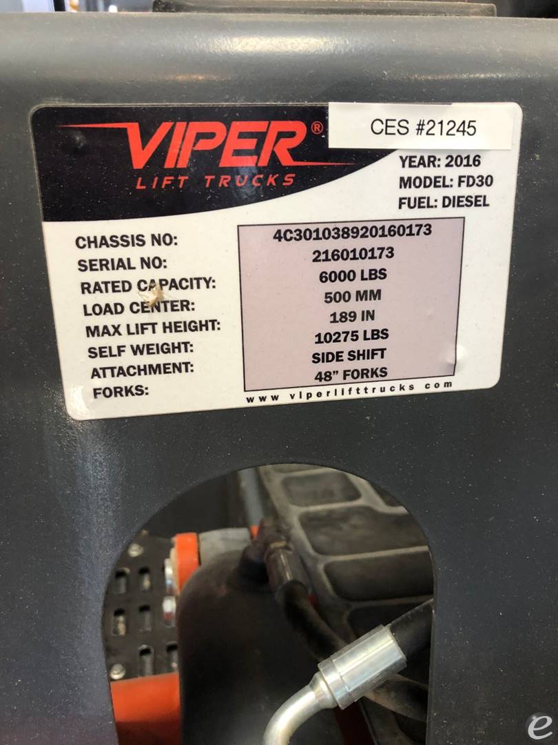 2016 Viper Lift Trucks FD30