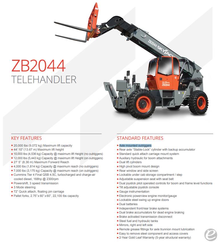 Skyjack ZB2044