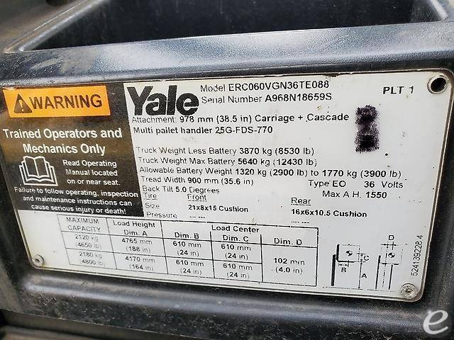 2018 Yale ERC060VG