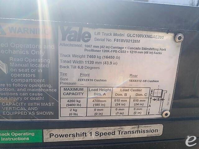 2014 Yale GC100VX LP Gas Forklift - 123Forklift