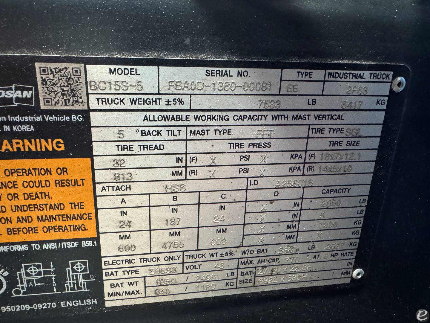 2019 Doosan BC15S-5