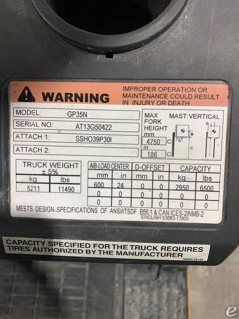 2017 Cat                                       GP35N LP Gas Forklift - 123Forklift