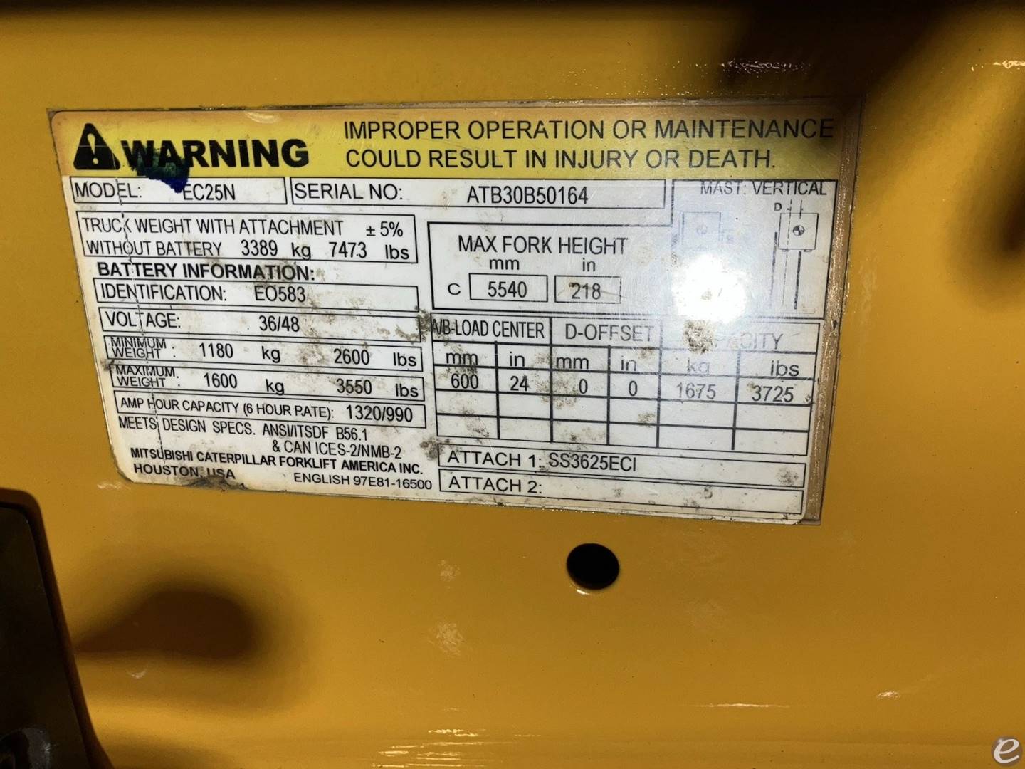 2020 Cat EC25N