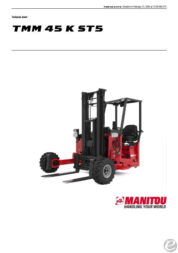 2026 Manitou TMM45 K ST5
