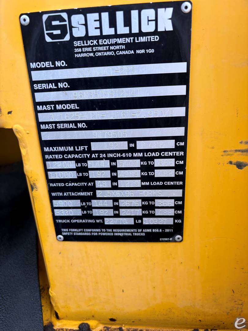 2013 Sellick S120JAT-2PS