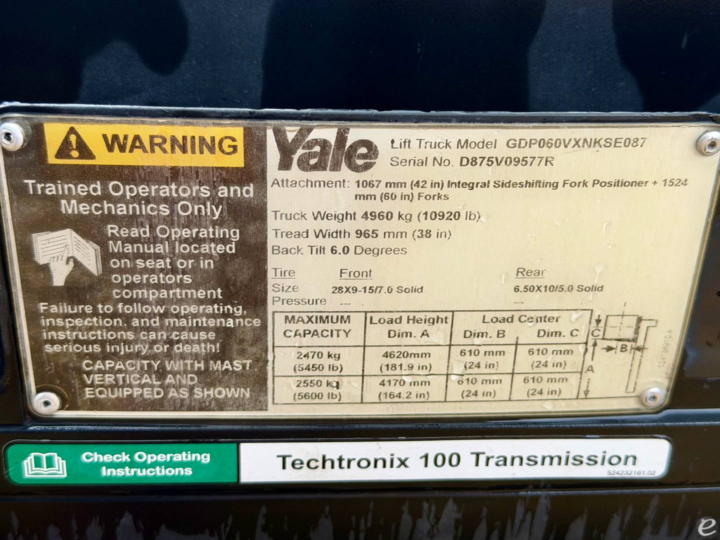 2017 Yale GDP060VX