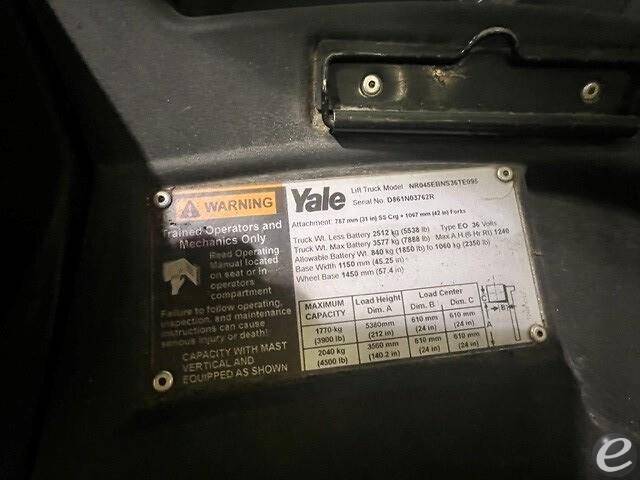 2017 Yale NR045EB Electric Reach Truck - 123Forklift