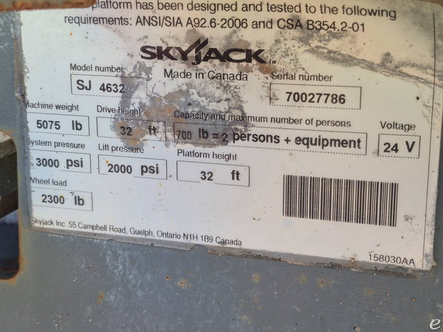 Skyjack SJ1114632