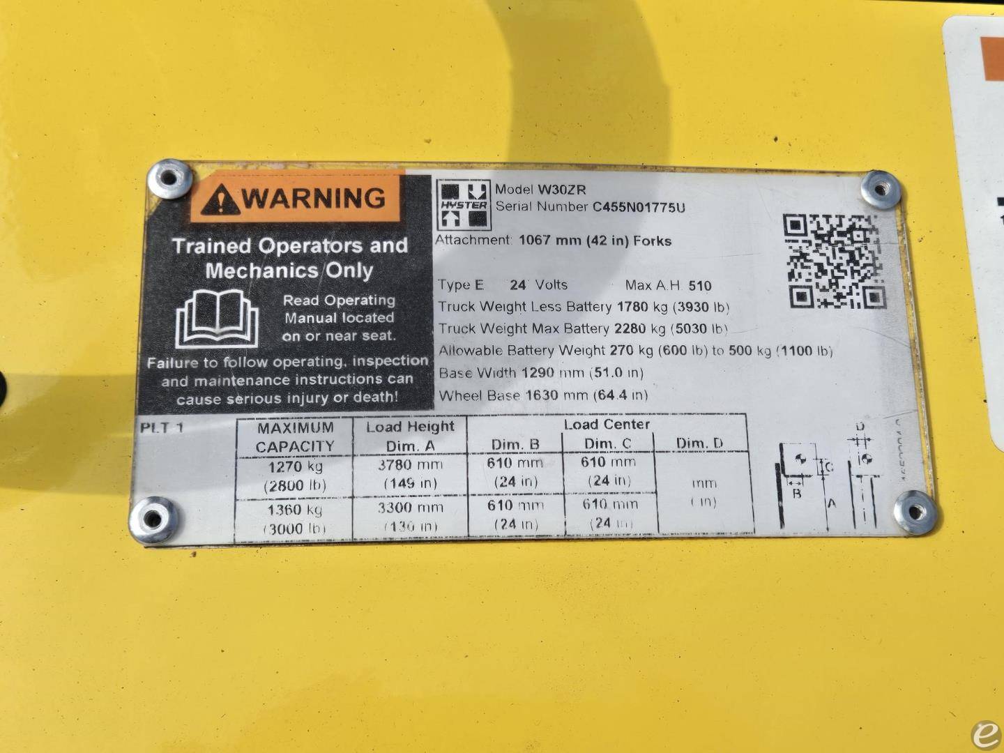 2020 Hyster W30ZR