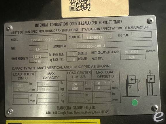 2024 Hangcha CPYD45-XW24B-CB(