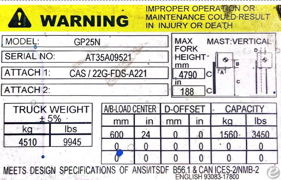 2020 Cat GP25N