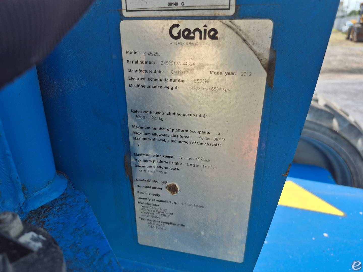 2012 Genie Z45/25J