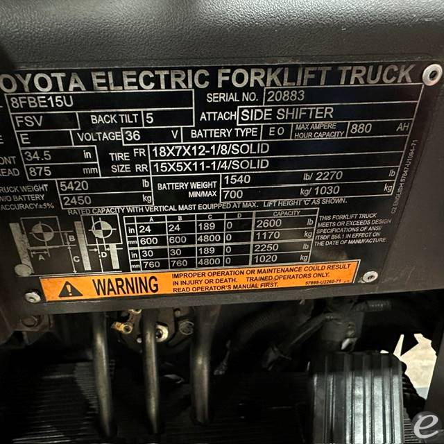 2021 Toyota 8FBE15U