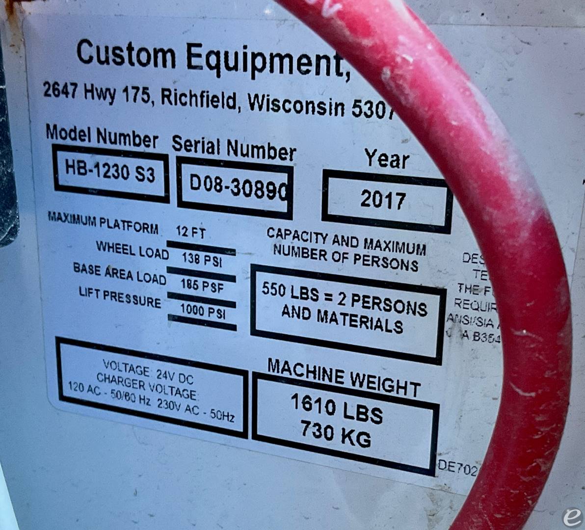 2017 Hy-Brid Lifts HB1230S3