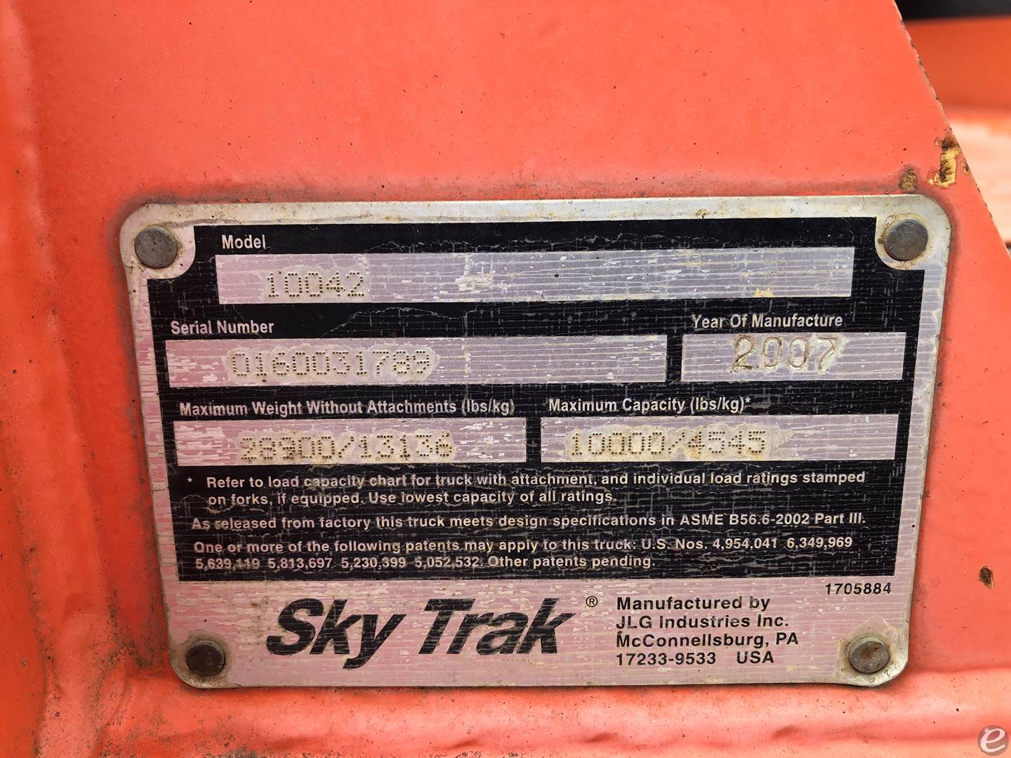 2007 Skytrak 10042