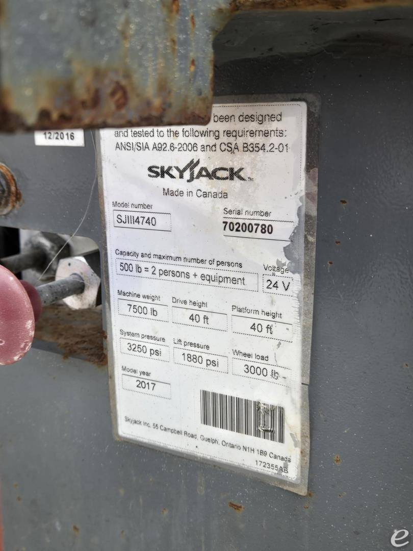 2017 Skyjack SJIII4740