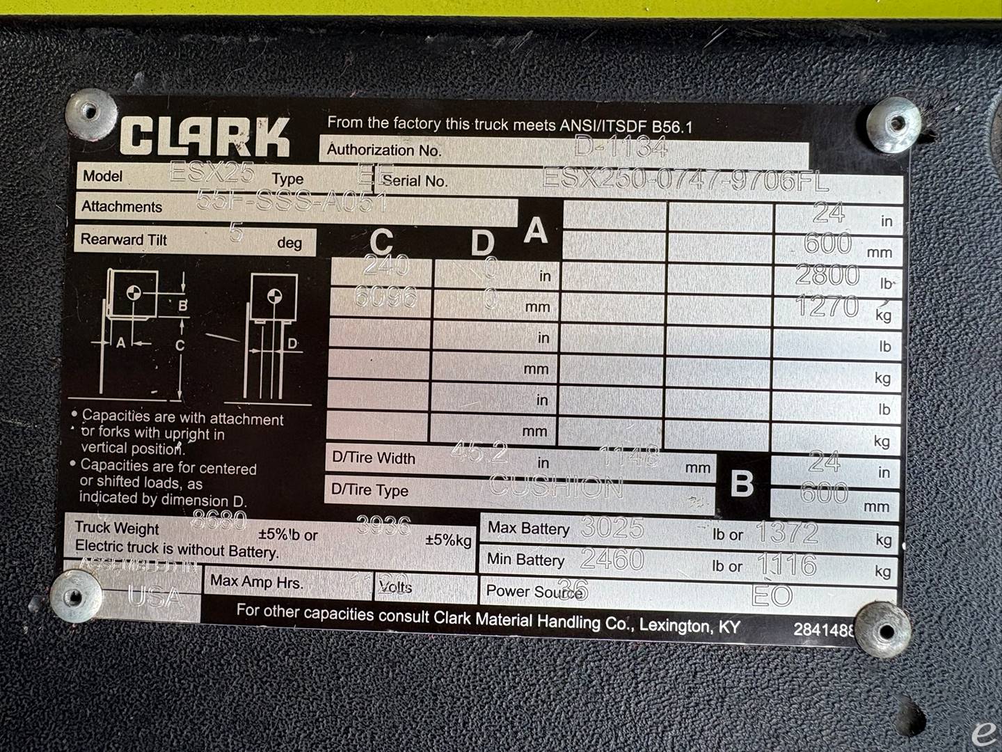 2020 Clark ESX25