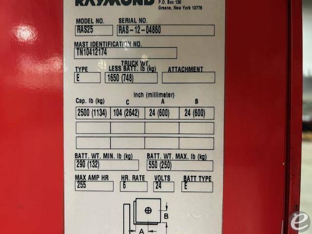 2012 Raymond RAS25