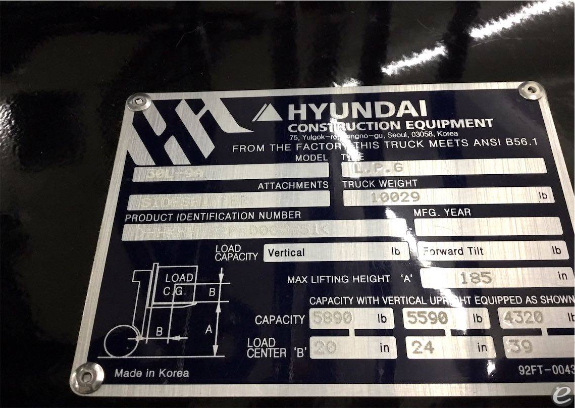 2019 Hyundai 30L-9A