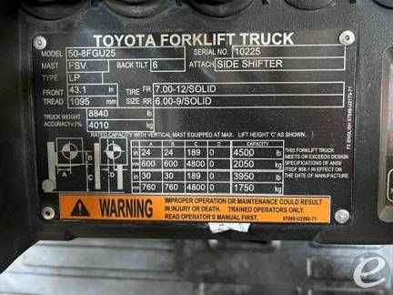 2022 Toyota 50-8FGU25
