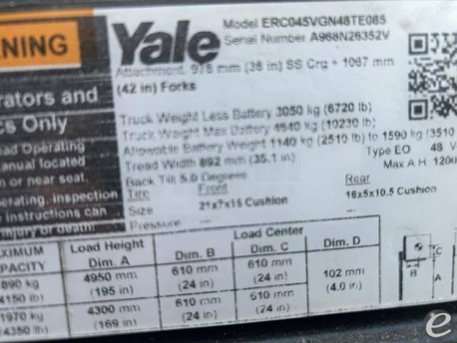 2021 Yale ERC045VG