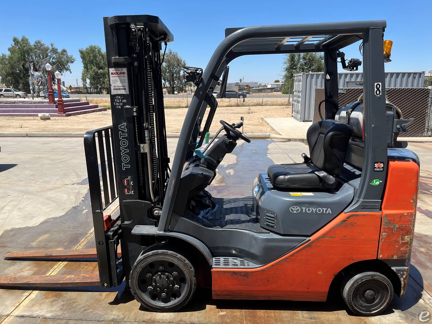 2018 Toyota 8FGCU25 LP Gas Forklift...