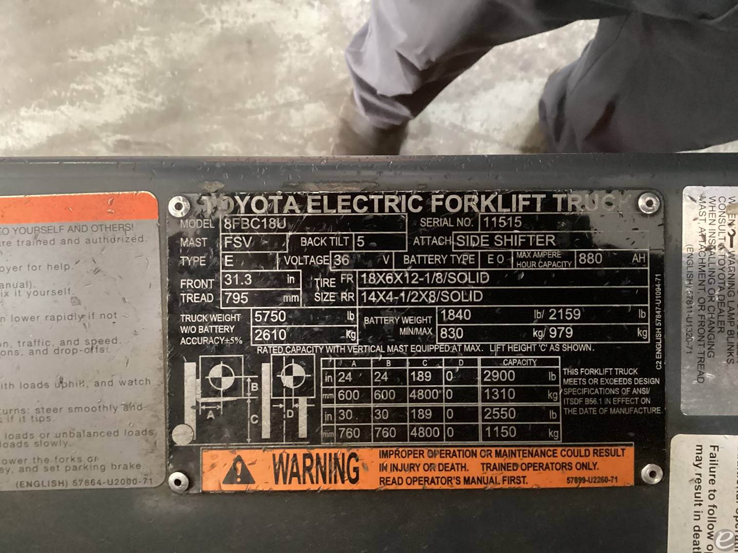2022 Toyota 8FBC18U