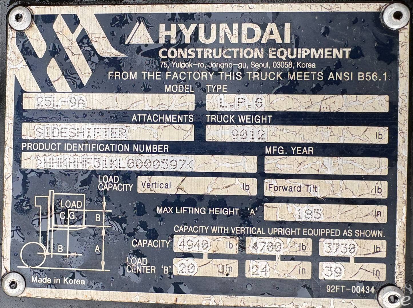 2019 Hyundai 25L-9A