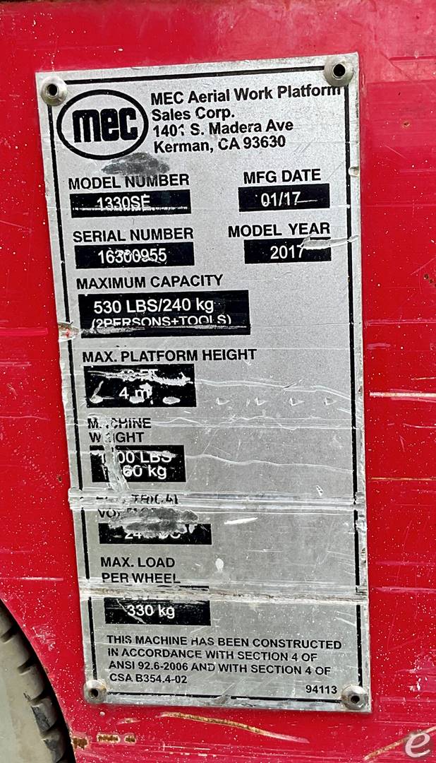 2017 MEC 1330SE