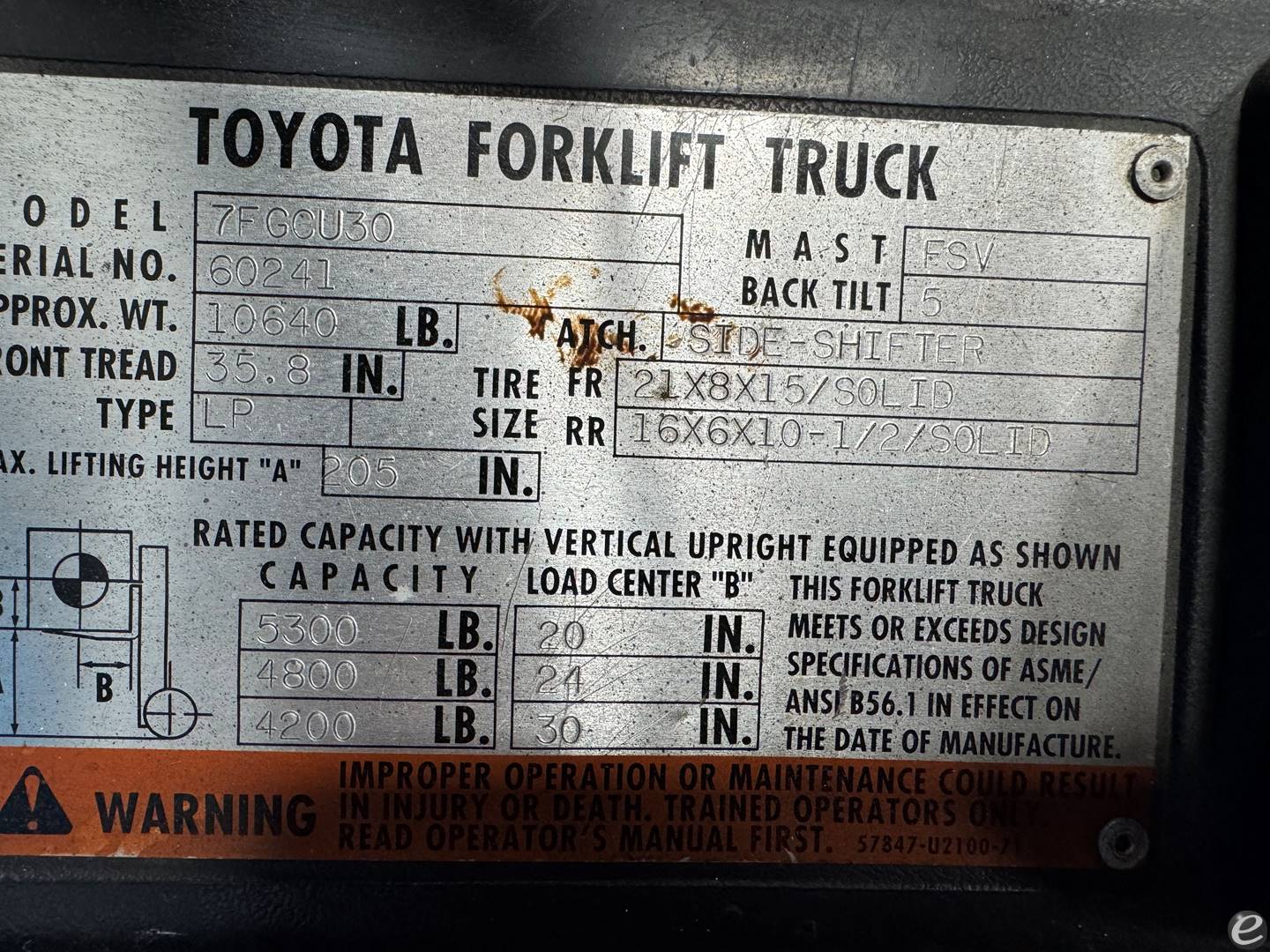 2000 Toyota 7FGCU30