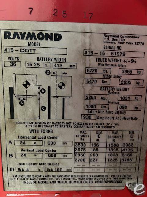 2016 Raymond 415C35TT