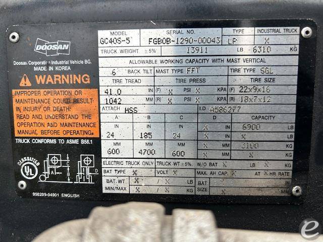 2016 Doosan GC40S-5