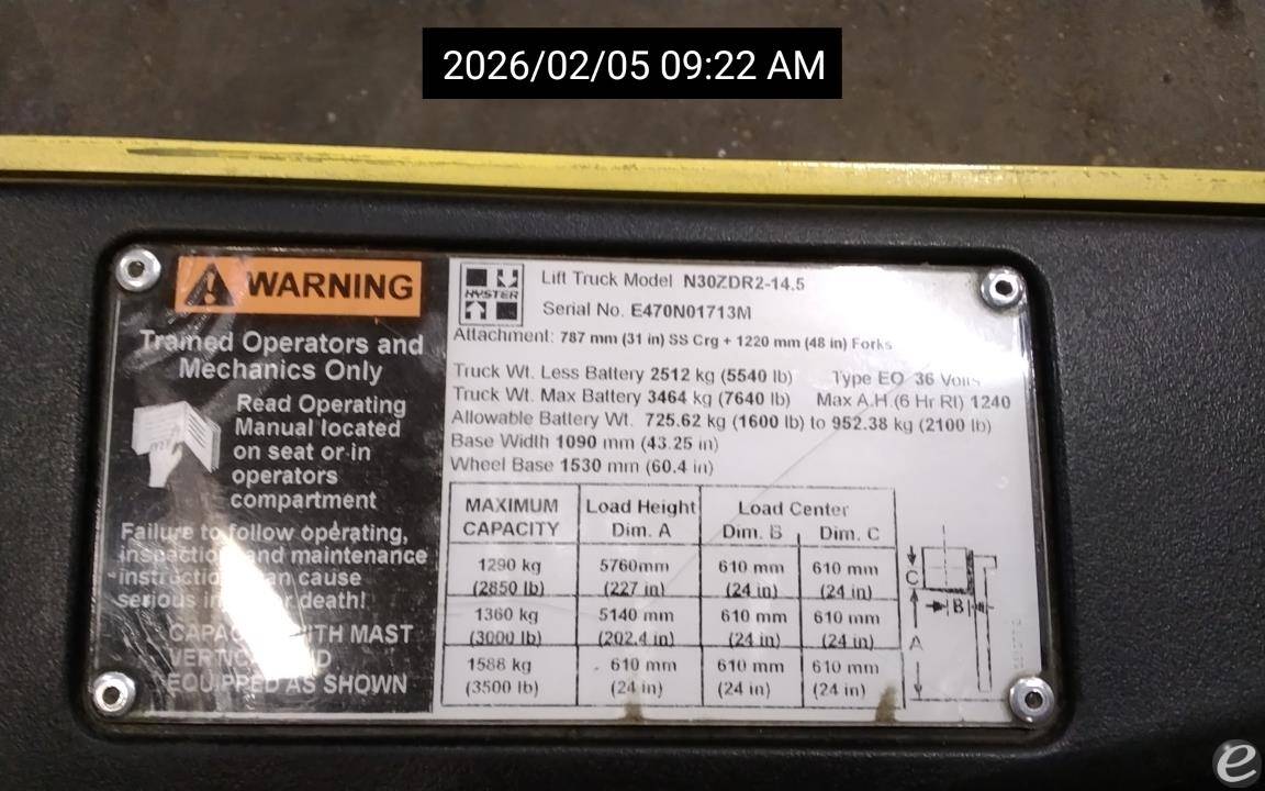 2014 Hyster N30ZDR2
