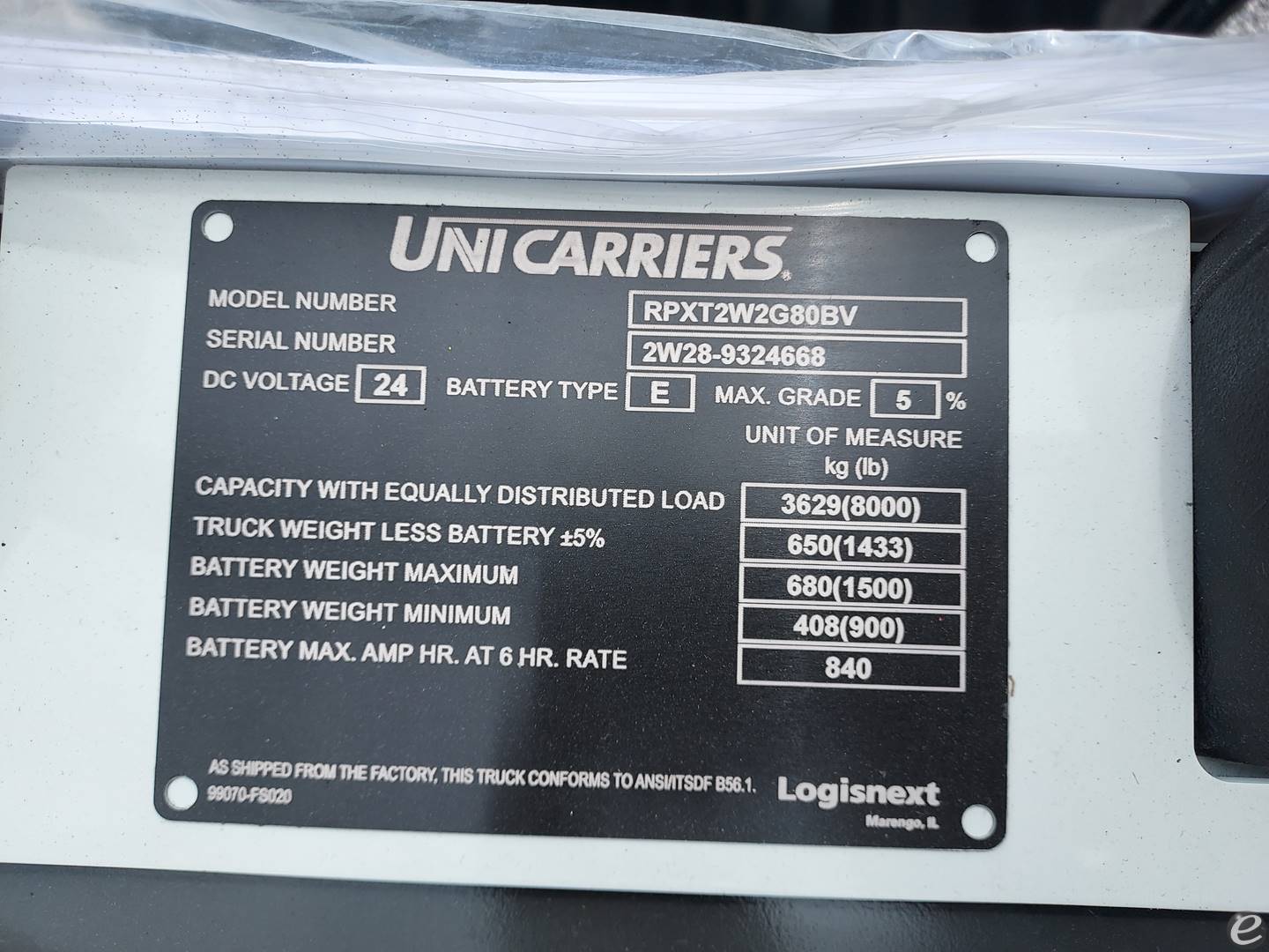 2024 Unicarriers RPX80B
