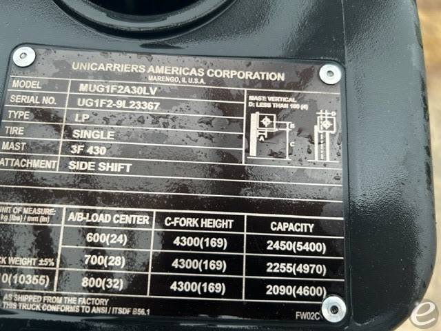 2019 Nissan                                             MUG1F2A30LV / PF60LP LP Gas Forklift - 123Forklift