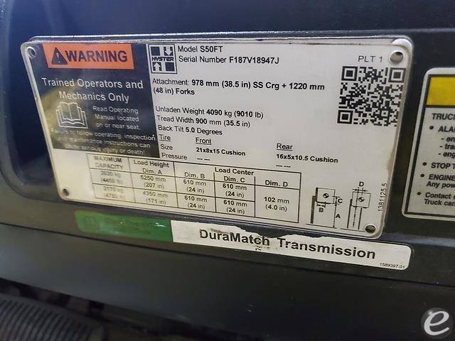 2011 Hyster S50FT LP Gas Forklift - 123Forklift