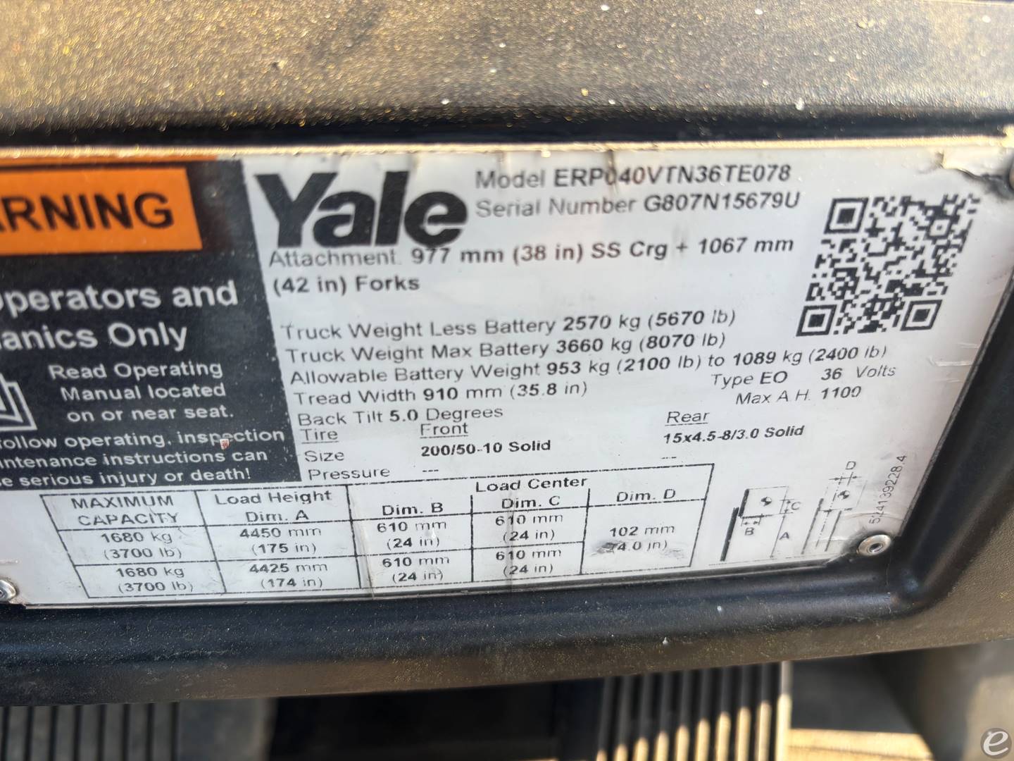 2020 Yale ERP040VT