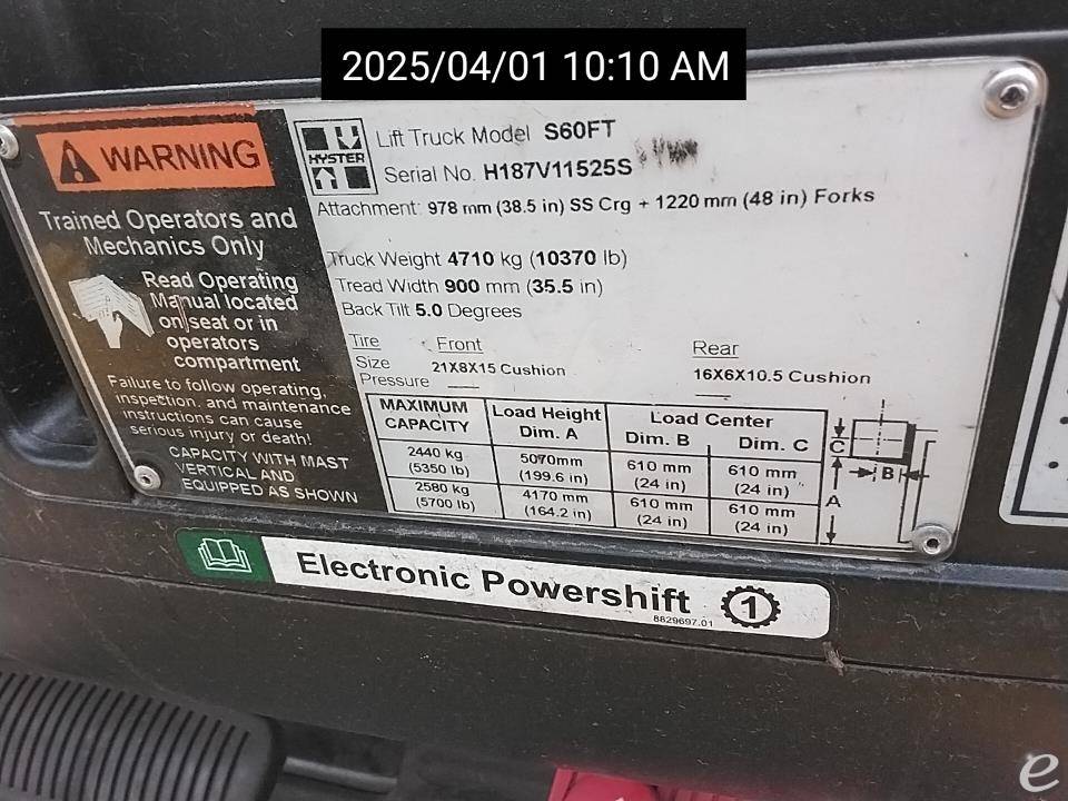 2018 Hyster S60FT