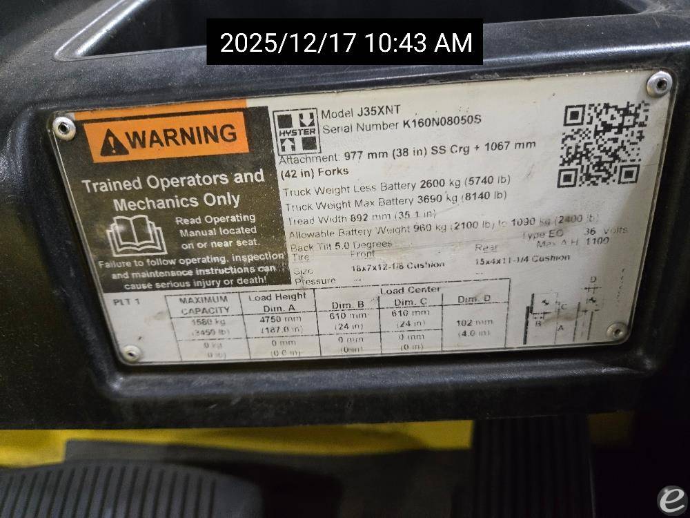 2018 Hyster J35XNT