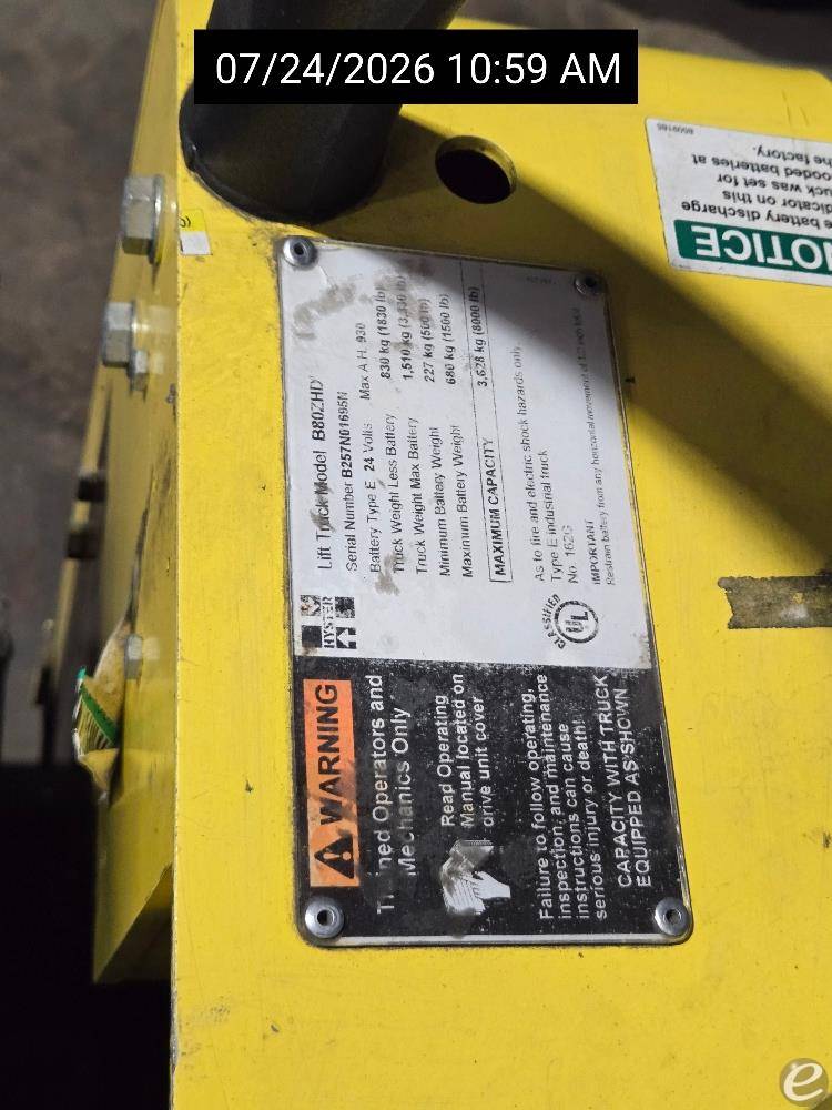 2015 Hyster B80ZHD