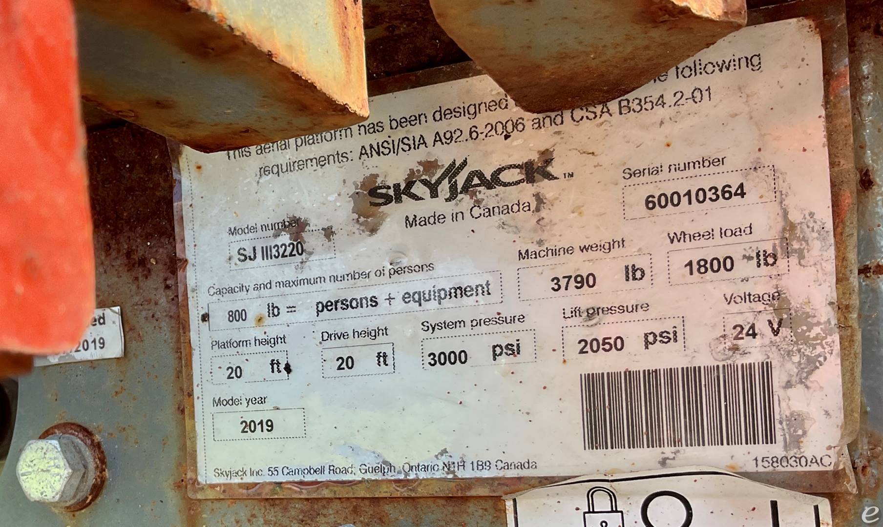 2019 Skyjack SJIII3220