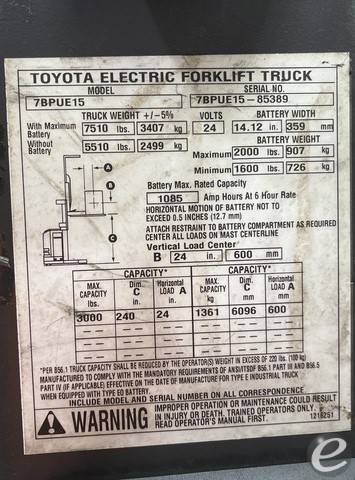 2018 Toyota 7BPUE15240