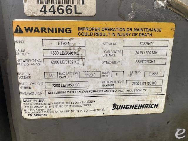 2019 Jungheinrich ETR345