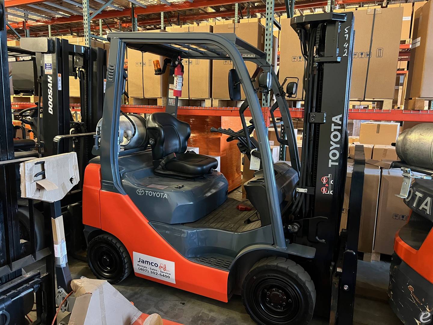2019 Toyota 8FGU18 LP Gas Forklift